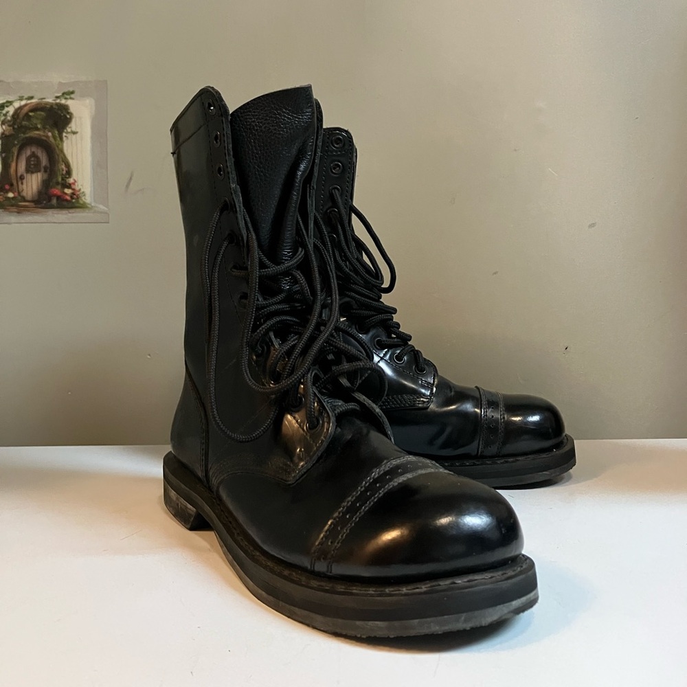 Rothco Leather Jump Boots Men’s Size 8 Tactical Black Leather